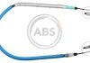 Трос ручного тормоза зад. Peugeot 5008 09- Пр. (970/784) (эл.) A.B.S. K18891 (фото 1)