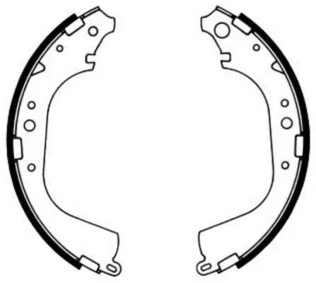 Гальмівна колодка CHEVROLET AVEO TOYOTA 4 RUNNER I, 4 RUNNER II, 4 RUNNER III, DYNA, DYNA 150, HIACE / COMMUTER V, HIACE III, HIACE IV, HIACE V, HILUX IV, HILUX V, HILUX VI 1.2-4.7 12.82- ABE C02039ABE (фото 1)