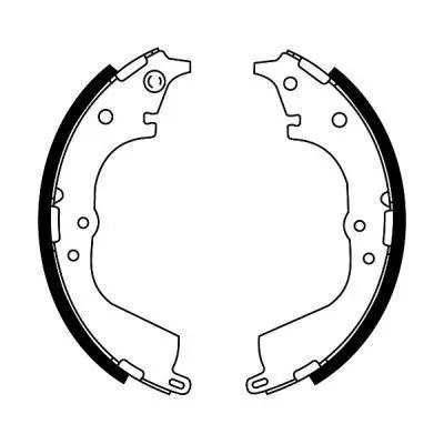 Гальмівна колодка TOYOTA COROLLA, GRANVIA, HIACE / COMMUTER V, HIACE IV, HIACE V, HILUX V, HILUX VI, RAV 4 I VW TARO 1.8-3.0D 09.79- ABE C02072ABE (фото 1)