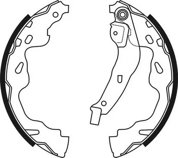 Гальмівна колодка CITROEN C1, C1 II, C-ELYSEE OPEL AGILA B PEUGEOT 107, 108 SUZUKI SPLASH, SWIFT III TOYOTA ALLION I, AYGO, BB I, COROLLA, COROLLA VERSO, IST, OPA, PLATZ 1.0-2.2D 04.99- ABE C02074ABE (фото 1)