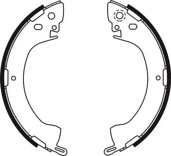 Гальмівна колодка MITSUBISHI DELICA / SPACE GEAR, L 300 / DELICA II, L 300 III, L200, L200 / TRITON, L400, PAJERO CLASSIC, PAJERO I, PAJERO II 1.6-3.0 03.80- ABE C05001ABE (фото 1)