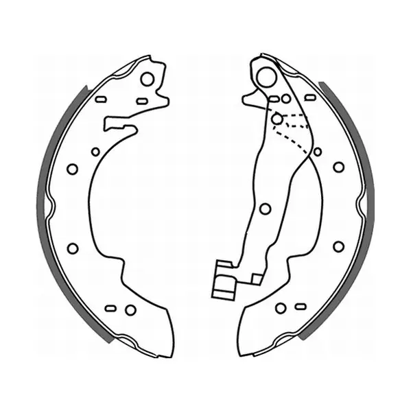 Гальмівна колодка VOLVO 340-360 ALFA ROMEO 33 BMW 3 (E21), 3 (E30), 3 (E36) PEUGEOT 204, 405 I, 405 II RENAULT 18, 18 VARIABLE, 20, 21, 25, 30, 5, ESPACE I, ESPACE II 1.1-2.4D 06.75-03.99 ABE C0B006ABE (фото 1)