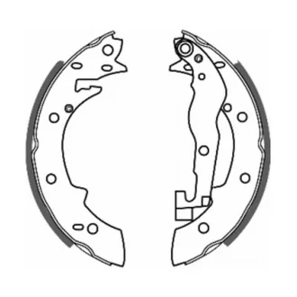 Гальмівна колодка VOLVO 340-360 ALFA ROMEO 33 BMW 3 (E21), 3 (E30) PEUGEOT 204, 304, 305, 305 I, 305 II, 405 I, 405 II, 505 RENAULT 16, 18, 18 VARIABLE, 20, 21, 25 1.0-Electric 09.65-12.04 ABE C0P001ABE