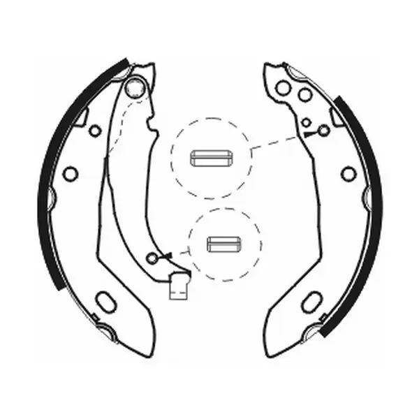 Гальмівна колодка CITROEN AX, BX, XSARA, ZX PEUGEOT 106 II, 205, 205 I, 205 II, 306, 309 I, 309 II 1.0-2.0D 02.83-08.05 ABE C0P003ABE (фото 1)