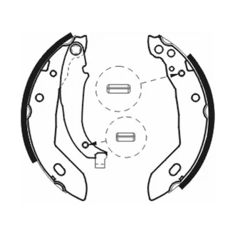 Гальмівна колодка CITROEN AX, BX, XSARA, ZX PEUGEOT 106 II, 205, 205 I, 205 II, 306, 309 I, 309 II 1.0-2.0D 02.83-08.05 ABE C0P003ABE