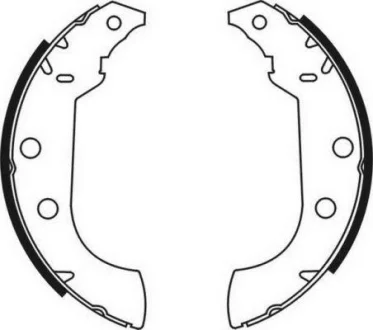 Гальмівна колодка CITROEN XSARA, ZX PEUGEOT 306, 405 I, 405 II 1.1-2.0 01.87-08.05 ABE C0P008ABE
