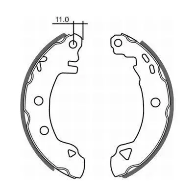 Гальмівна колодка ALFA ROMEO 145, 146, 33 CITROEN AX FIAT BRAVA, BRAVO I, MAREA LANCIA DELTA II RENAULT 19 I CHAMADE, 19 II, 19 II CHAMADE, MEGANE SCÉNIC, RAPID 1.1-1.9D 05.83-12.02 ABE C0R006ABE (фото 1)