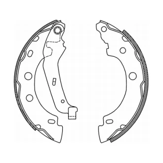 Гальмівна колодка NISSAN KUBISTAR RENAULT CLIO IV, KANGOO, KANGOO EXPRESS, KANGOO II, SANDERO/STEPWAY I 0.9-1.9D 08.97- ABE C0R013ABE