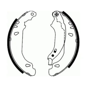 Гальмівна колодка DACIA LOGAN, LOGAN MCV, SANDERO RENAULT CLIO II, CLIO IV, LOGAN I, SANDERO/STEPWAY I, SANDERO/STEPWAY II, THALIA I, THALIA II, THALIA III 0.9-2.0 02.98- ABE C0R016ABE