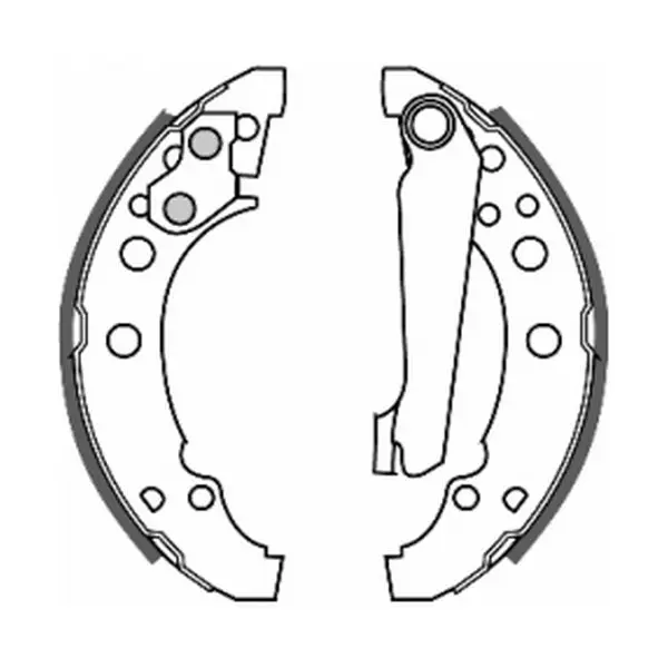 Гальмівна колодка AUDI 100 C1, 50, 80 B1, 80 B2, 80 B3, A2, COUPE B2 SEAT AROSA, CORDOBA, CORDOBA VARIO, IBIZA II, IBIZA IV, IBIZA IV SC, IBIZA IV ST, TOLEDO I, TOLEDO II 0.8-Electric 11.68- ABE C0W001ABE (фото 1)