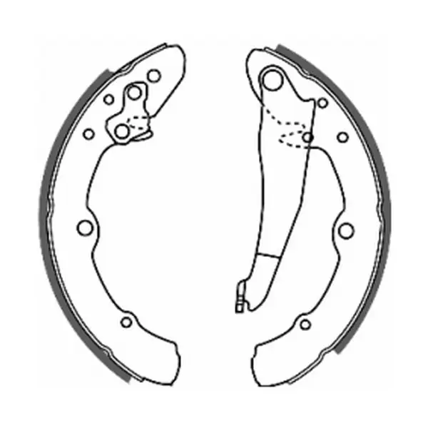 Гальмівна колодка AUDI 100 C3, 100 C4, 50, 80 B3, 90 B3 VW CADDY, CADDY I, CADDY II, CADDY III, GOLF II, JETTA II, PARATI III, PASSAT B1, PASSAT B2, POLO III CLASSIC, POLO IV 0.8-2.5D 01.76- ABE C0W014ABE (фото 1)