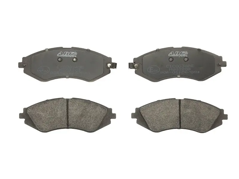 Комплект гальмівних колодок передн, CHEVROLET ASTRA, EVANDA, LACETTI, LANOS, NUBIRA, REZZO, SPARK, TRAX, VECTRA, ZAFIRA DAEWOO ARANOS, CIELO, EVANDA, LANOS, LEGANZA, LEMANS 1.2-2.5 09.90- ABE C10003ABE (фото 1)