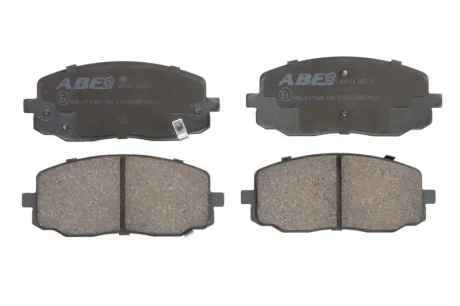 Комплект гальмівних колодок передн, CITROEN AXEL HYUNDAI I10 I, I10 II, I20 I, I20 II KIA PICANTO I, PICANTO II 0.7-1.6 07.84-06.21 ABE C10320ABE