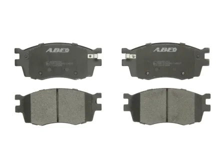 Комплект гальмівних колодок передн, HYUNDAI ACCENT III, I20 I, I20 II KIA RIO II 1.1D-1.6D 03.05-08.20 ABE C10323ABE
