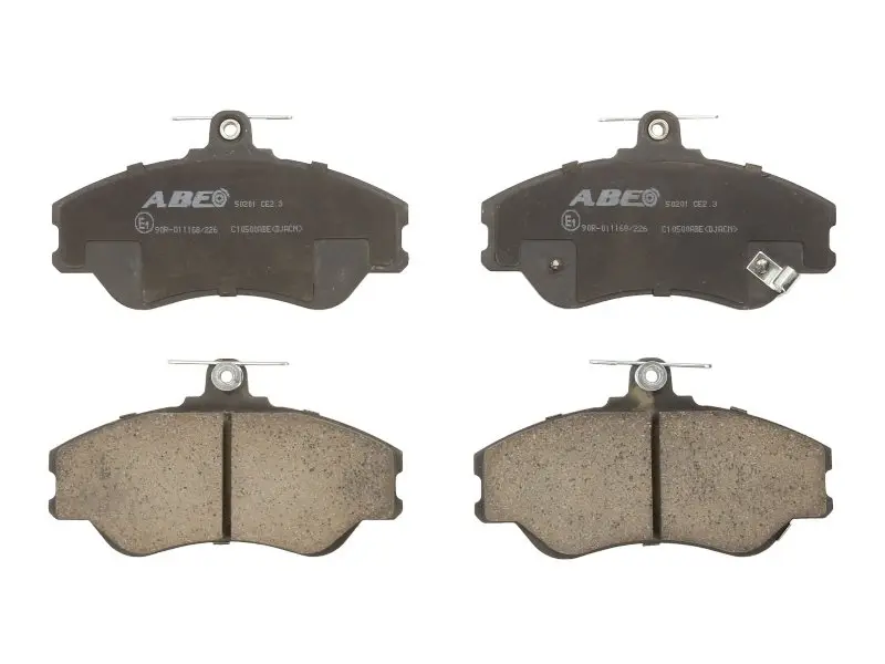 Комплект гальмівних колодок передн, HYUNDAI GRACE, H-1 / STAREX, H100, PORTER 2.4/2.5D/2.6D 07.93-12.04 ABE C10500ABE (фото 1)