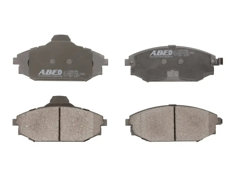 Комплект гальмівних колодок передн, HYUNDAI GALLOPER I, GALLOPER II TOYOTA HILUX VII 2.5D/2.6D/3.0 08.91-05.15 ABE C10507ABE (фото 1)
