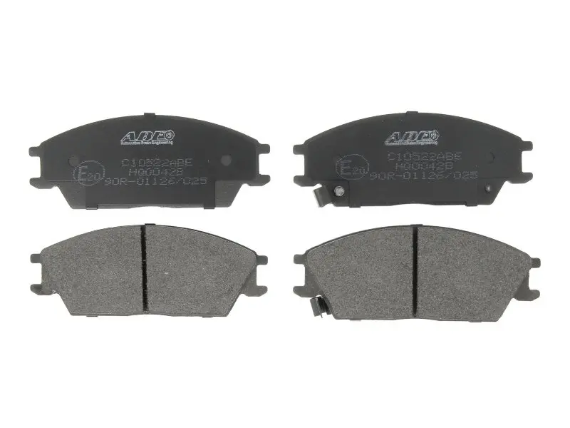 Комплект гальмівних колодок передн, HONDA ACCORD II HYUNDAI ACCENT, ACCENT I, ACCENT II, ACCENT III, ELANTRA III, GETZ, LANTRA I, LANTRA II, PONY, PONY / EXCEL, S 1.1-2.0 09.83-12.10 ABE C10522ABE (фото 1)