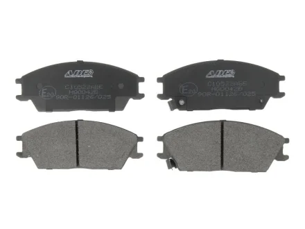 Комплект гальмівних колодок передн, HONDA ACCORD II HYUNDAI ACCENT, ACCENT I, ACCENT II, ACCENT III, ELANTRA III, GETZ, LANTRA I, LANTRA II, PONY, PONY / EXCEL, S 1.1-2.0 09.83-12.10 ABE C10522ABE