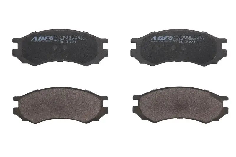 Комплект гальмівних колодок передн, NISSAN CEDRIC, NAVARA, PICK UP, PRIMERA, SUNNY III, VANETTE 1.2-3.0 12.80- ABE C11050ABE (фото 1)
