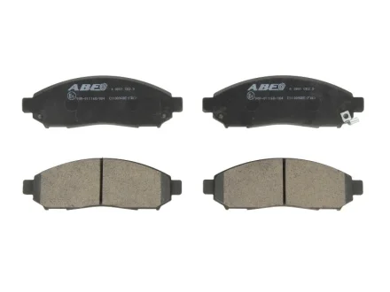Комплект гальмівних колодок передн, INFINITI G NISSAN AVENIR, CEDRIC, LEAF, MURANO I, NAVARA, NAVARA NP300, NP300, NV200, NV200 / EVALIA, PATHFINDER III, PICK UP, QASHQAI I 1.2-Electric 07.82- ABE C11089ABE
