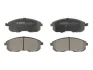 Комплект гальмівних колодок передн, FIAT SEDICI INFINITI G NISSAN 200SX, ALTIMA, AVENIR, CUBE, JUKE, MAXIMA / MAXIMA QX V, MAXIMA VI, MURANO II, PRIMERA, PULSAR, QUEST, SENTRA V 1.2-3.6 09.88- ABE C11096ABE (фото 1)