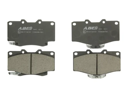 Комплект гальмівних колодок передн, TOYOTA 4 RUNNER II, 4 RUNNER III, FORTUNER, HILUX IV, HILUX V, HILUX VI, HILUX VII, LAND CRUISER, LAND CRUISER 90 VW TARO 2.2-4.2D 01.84- ABE C12089ABE