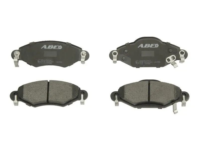 Комплект гальмівних колодок передн, TOYOTA ALLION I, BB I, COROLLA, COROLLA VERSO, IST, PLATZ, PORTE I, PROBOX / SUCCEED, RAUM, VIOS / SOLUNA VIOS, WILL CYPHA I, YARIS 1.0-2.0D 04.99-08.14 ABE C12103ABE (фото 1)