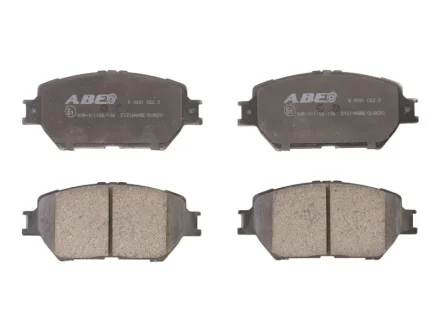 Комплект гальмівних колодок передн, LEXUS GS, IS II, IS III TOYOTA 4 RUNNER V, ALTEZZA, CAMRY, CHASER, CROWN, FORTUNER, HILUX VII, ISIS, LAND CRUISER PRADO, MARK X I, PREVIA II 1.8-4.0 10.96- ABE C12104ABE