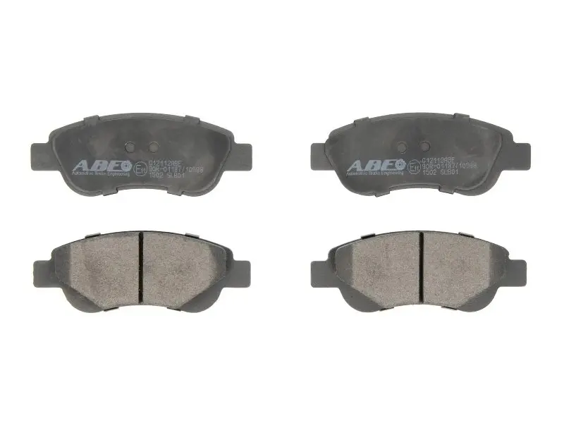 Комплект гальмівних колодок передн, CITROEN C1, C1 II PEUGEOT 107, 108 TOYOTA AYGO, YARIS 1.0-1.4D 06.05- ABE C12112ABE (фото 1)