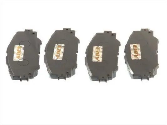 Комплект гальмівних колодок передн, PONTIAC VIBE TOYOTA ALLION II, AURIS, CAMRY, COROLLA, MARK X ZIO I, MIRAI, NOAH/VOXY, PREMIO, PRIUS C, PRIUS PLUS, RACTIS, RAV 4 III 1.0-Electric 09.05- ABE C12122ABE (фото 1)
