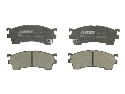 Комплект гальмівних колодок передн, FORD USA PROBE II MAZDA 323 F V, 323 F VI, 323 S VI, 626 IV, 626 V, E, MX-6, PREMACY, XEDOS 6 1.5-2.5 08.91-03.05 ABE C13038ABE