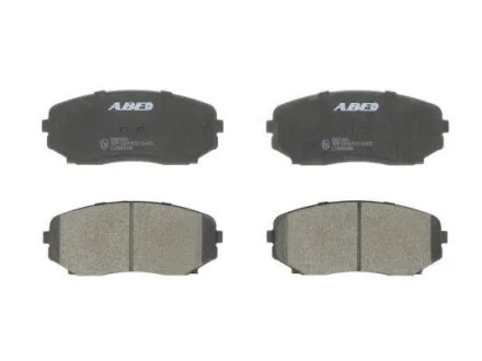 Комплект гальмівних колодок передн, FORD USA EDGE LINCOLN MKX MAZDA CX-5, CX-7, CX-9 MITSUBISHI ECLIPSE CROSS, GRANDIS, OUTLANDER III, PAJERO PININ I, PAJERO SPORT III 1.5-3.7 10.99- ABE C13061ABE