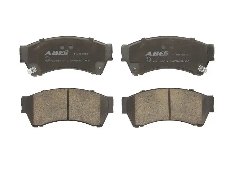 Комплект гальмівних колодок передн, MAZDA 323 F VI, 323 S VI, 6, 626 IV, 626 V 1.6-2.5 08.93-07.13 ABE C13062ABE (фото 1)