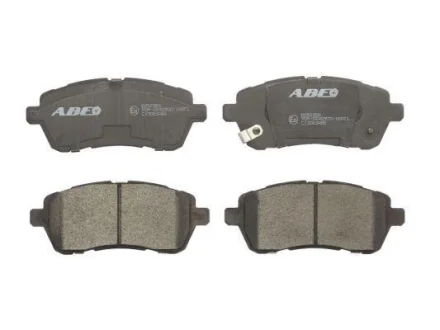 Комплект гальмівних колодок передн, DAIHATSU CUORE VII, MATERIA, SIRION FORD B-MAX, FIESTA, FIESTA VI, FIESTA VII MAZDA 2 SUBARU JUSTY IV SUZUKI BALENO, SWIFT IV, SWIFT V 1.0-1.6D 01.05- ABE C13063ABE