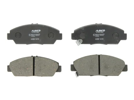 Комплект гальмівних колодок передн, HONDA ACCORD IV, ACCORD V, ACCORD VI, ACCORD VII, CIVIC VII, CR-V I, HR-V, INTEGRA, LEGEND IV, ODYSSEY, ORTHIA / PARTNER, PRELUDE III 1.6-3.7 04.87- ABE C14037ABE