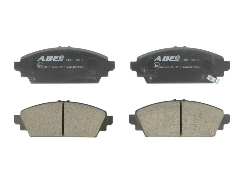 Комплект гальмівних колодок передн, HONDA ACCORD VI, CIVIC VII, CR-V II, S2000 1.6-2.4 03.97- ABE C14041ABE (фото 1)
