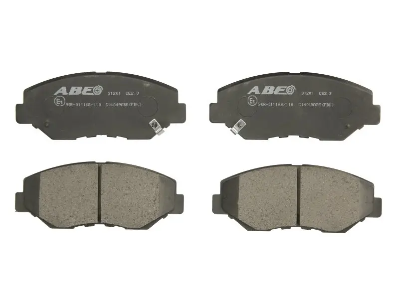 Комплект гальмівних колодок передн, HONDA ACCORD IX, ACCORD VII, CITY IV, CIVIC IX, CIVIC X, CR-V I, CR-V II, CR-V IV, CR-V V, ELEMENT, ODYSSEY, PILOT 1.0-3.5 01.99- ABE C14049ABE (фото 1)