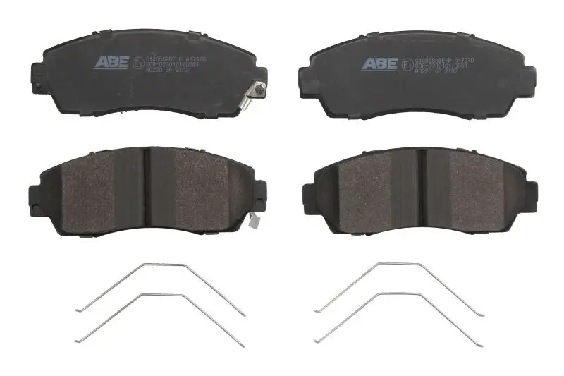 Комплект гальмівних колодок передн, HONDA ACCORD IV, ACCORD IX, ACCORD V, ACCORD VI, ACCORD VII, ACCORD VIII, CIVIC VIII, CIVIC X, CROSSTOUR I, CR-V I, CR-V II, CR-V III, CR-V IV 1.3-3.7 09.89- ABE C14059ABE-P (фото 1)