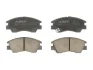 Комплект гальмівних колодок передн, MITSUBISHI COLT VI, DELICA / SPACE GEAR, ECLIPSE, ECLIPSE II, ECLIPSE III, L 300 / DELICA II, L 300 III, L200, L400, LANCER IV, LANCER V 0.7-3.5 03.79- ABE C15027ABE (фото 1)