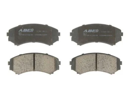 Комплект гальмівних колодок передн, MAZDA MPV I MITSUBISHI ECLIPSE, ECLIPSE II, ECLIPSE III, ENDEAVOR, GRANDIS, L200, LANCER VII, LANCER VIII, OUTLANDER I, OUTLANDER III 1.6-4.5 11.86- ABE C15040ABE