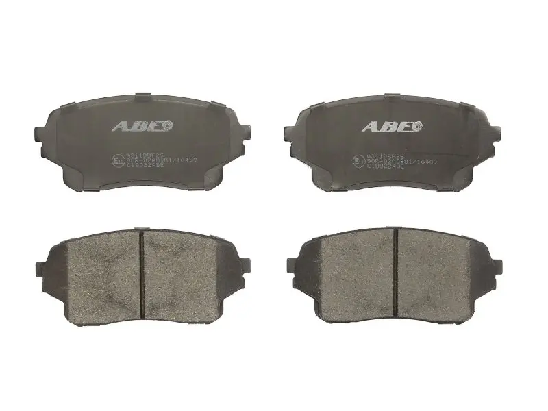 Комплект гальмівних колодок передн, SUZUKI GRAND VITARA I, GRAND VITARA II, SPLASH, SWIFT III, XL-7 1.2-2.7 02.01- ABE C18022ABE (фото 1)