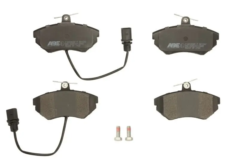 Комплект гальмівних колодок передн, AUDI A4 B5, A4 B6, A4 B7 SEAT EXEO, EXEO ST, IBIZA IV, IBIZA IV SC VW PASSAT B2, PASSAT B5, PASSAT B5.5, POLO III CLASSIC, POLO IV 1.4-3.2 01.81- ABE C1A028ABE-P (фото 1)