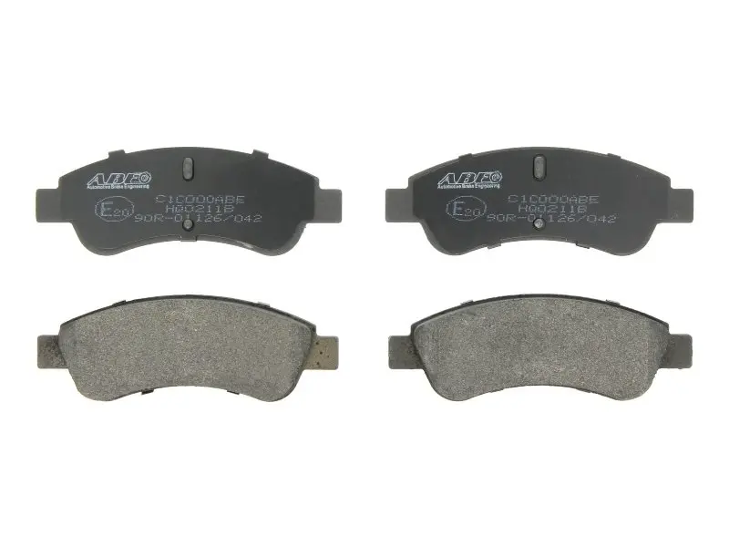 Комплект гальмівних колодок передн, DS DS 3 CITROEN BERLINGO, C2, C2 ENTERPRISE, C3 AIRCROSS I, C3 AIRCROSS II, C3 I, C3 II, C3 III, C3 PICASSO, C4, C4 CACTUS, C4 I 1.0-Electric 02.84- ABE C1C000ABE (фото 1)