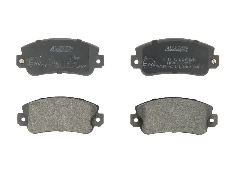 Комплект гальмівних колодок передн, DAIHATSU CHARADE I FIAT 131, 147, 900 T/E, 900 T/E PULMINO, PANDA, REGATA, RITMO, SEICENTO / 600, TEMPRA, TIPO, UNO 0.65-Electric 10.74-06.06 ABE C1F011ABE (фото 1)