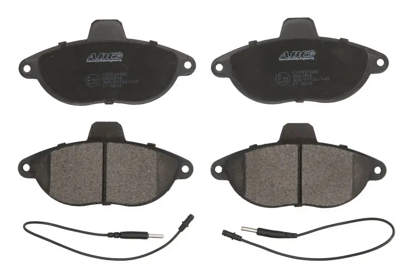 Комплект гальмівних колодок передн, CITROEN EVASION, JUMPY I FIAT SCUDO, ULYSSE PEUGEOT 806, EXPERT 1.6-2.0D 07.95-12.06 ABE C1F031ABE (фото 1)