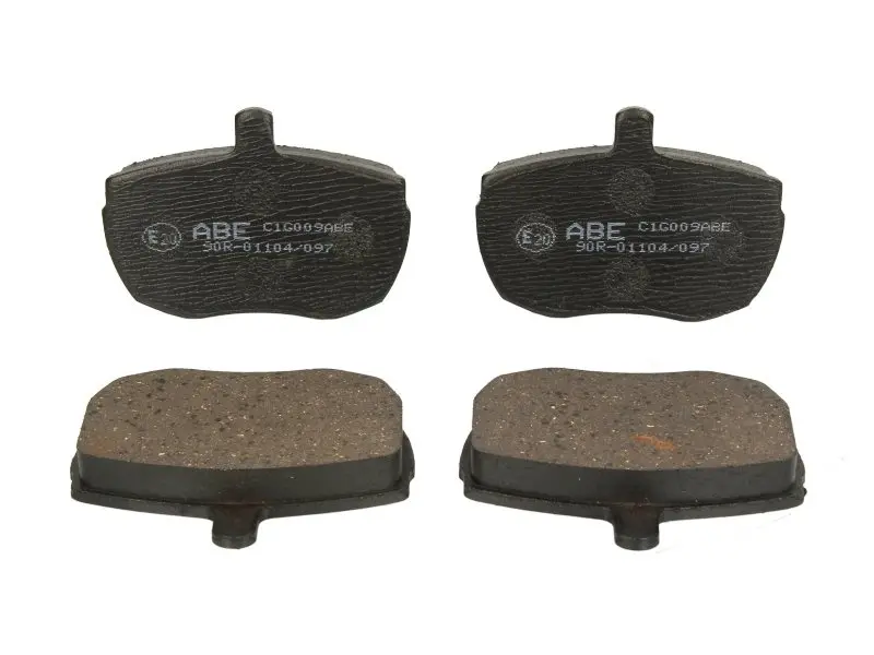 Комплект гальмівних колодок передн, DAF 400, 400-SERIE IVECO DAILY I ALFA ROMEO AR 8 FORD TRANSIT LAMBORGHINI LM-002 LAND ROVER 110/127, 90 I, DEFENDER, RANGE ROVER I 1.6-5.2 07.70-02.16 ABE C1G009ABE (фото 1)