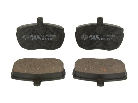 Комплект гальмівних колодок передн, DAF 400, 400-SERIE IVECO DAILY I ALFA ROMEO AR 8 FORD TRANSIT LAMBORGHINI LM-002 LAND ROVER 110/127, 90 I, DEFENDER, RANGE ROVER I 1.6-5.2 07.70-02.16 ABE C1G009ABE