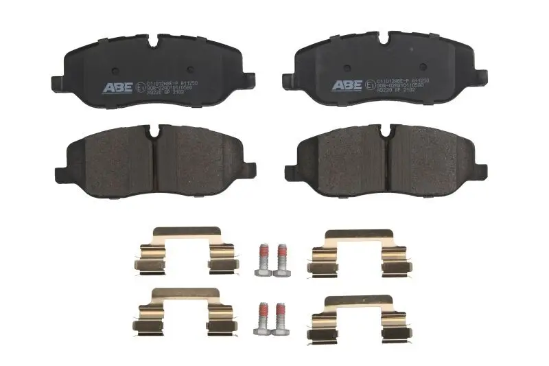 Комплект гальмівних колодок передн, LAND ROVER DISCOVERY III, DISCOVERY IV, RANGE ROVER III, RANGE ROVER SPORT I 2.7D-5.0 03.02-12.18 ABE C1I012ABE-P (фото 1)