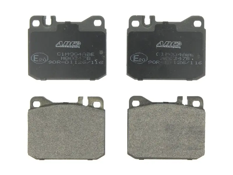Комплект гальмівних колодок передн, MERCEDES 123 (C123), 123 T-MODEL (S123), 123 (W123), 124 (W124), S (C126), S (W116), S (W126), SL (C107), SL (R107) 2.0-5.5 05.71-08.92 ABE C1M004ABE (фото 1)
