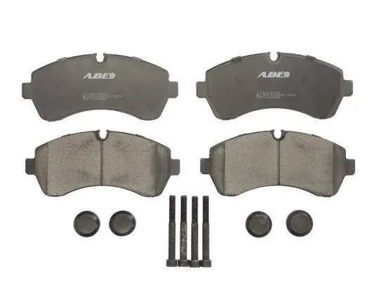 Комплект гальмівних колодок передн, MERCEDES SPRINTER 3,5-T (B906), SPRINTER 3,5-T (B907), SPRINTER 3,5-T (B907, B910), SPRINTER 3-T (B906), SPRINTER 3-T (B907) 1.8-Electric 04.06- ABE C1M047ABE (фото 1)